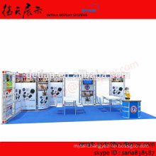 10x20 booth 3d exhibition design aluminium exhibition booth streched cloth wall exhibition booth system custom